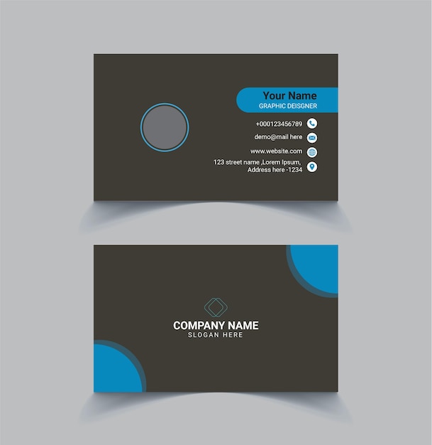 Modern professional creative business card design