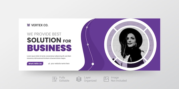 現代のプロフェッショナルデジタルマーケティングソーシャルメディアfacebookカバーまたはwebバナーテンプレート