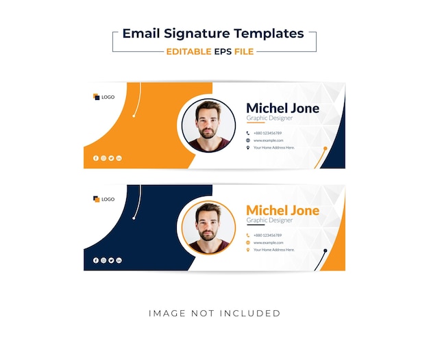 Modern Professional email signature template design layout