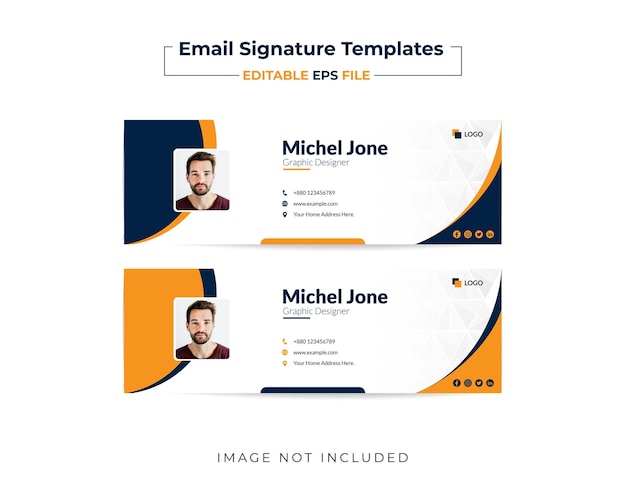 Modern Professional email signature template design layout