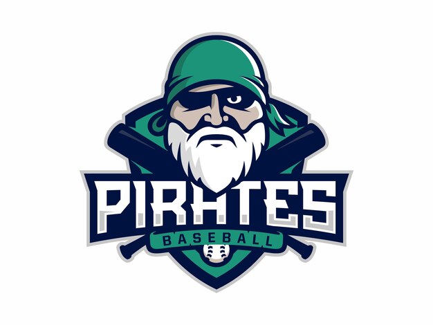 Modern professional emblem pirates for baseball team