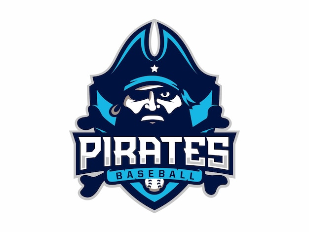 Vector modern professional emblem pirates for baseball team