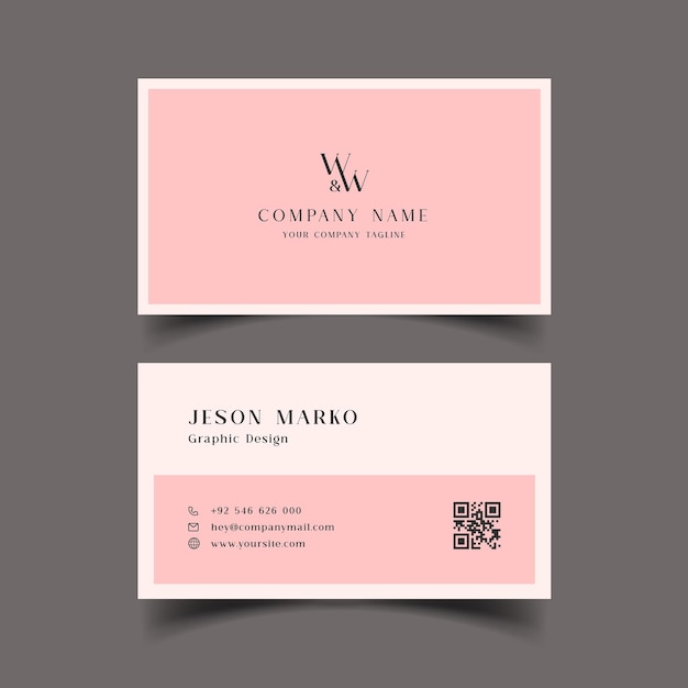 modern professional feminine business card template