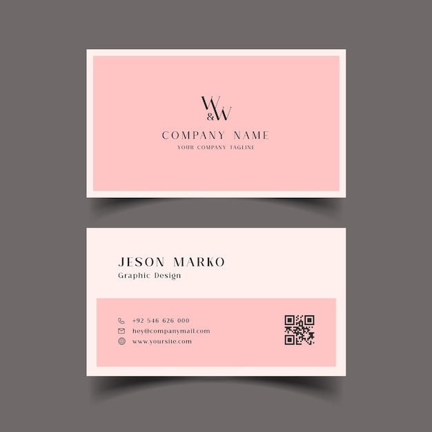 Modern professional feminine business card template