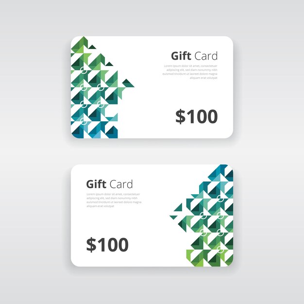 Modern and professional gift voucher or gift card template