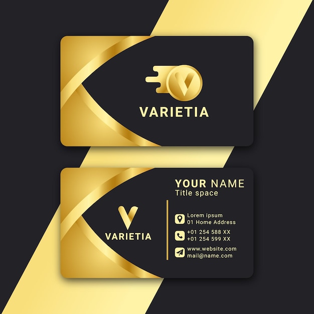 Modern and professional gold color business card design