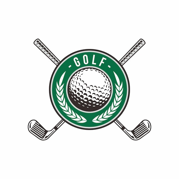 Design moderno del logo del modello di golf professionale per mazza da golf