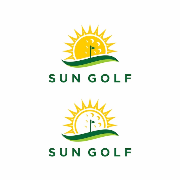 Modern professional golf template logo design