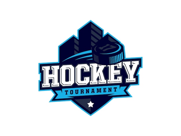 Vector modern professional hockey logo for sport team