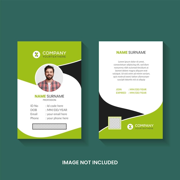 Modern and professional ID card design for identification