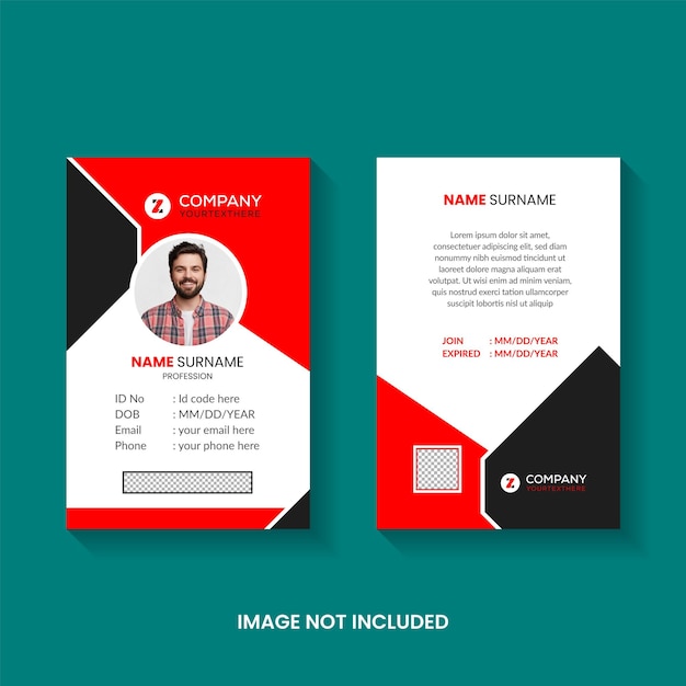 Modern and professional ID card design for identification