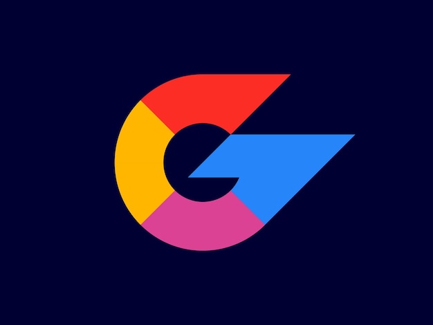 Vector modern professional logo in the shape of the letter g exclusive g shape