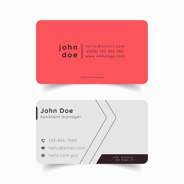 Vector modern and professional minimal business card template