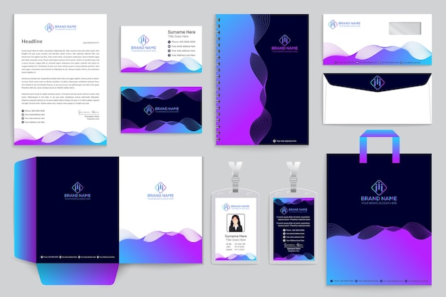 Modern professional stationery design