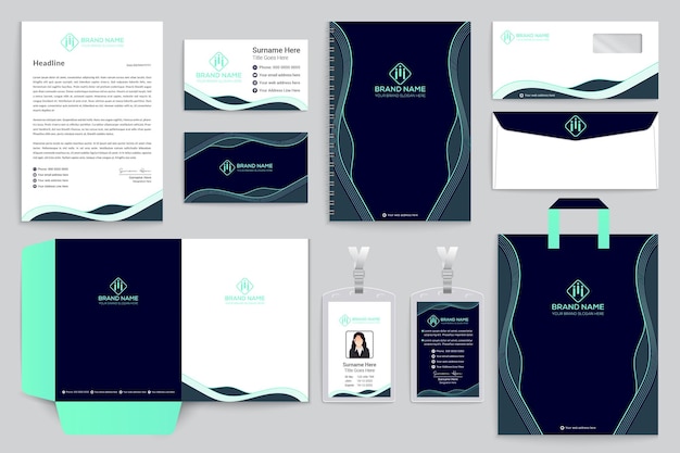 Modern professional stationery design