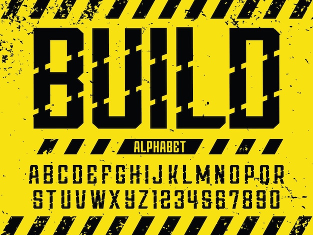 Modern professional vector alphabet build Custom typeface