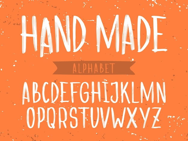 Modern professional vector alphabet with latin letters Hand Made