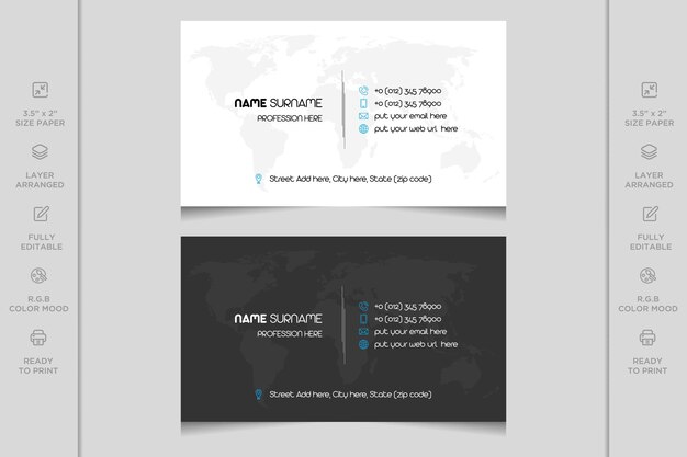 Vector modern and professional vector business card template
