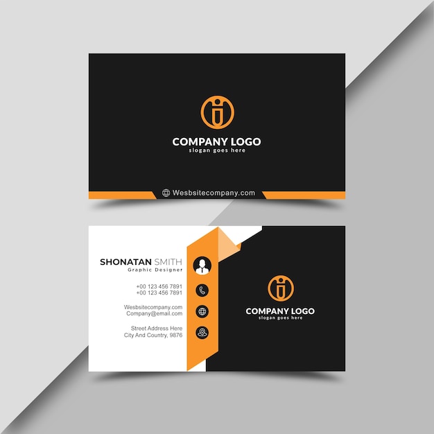 modern professional visiting card template