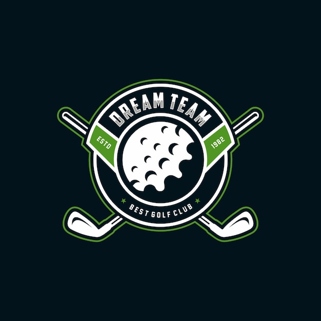 Modern professioneel golfsjabloon logo-ontwerp voor golfclub