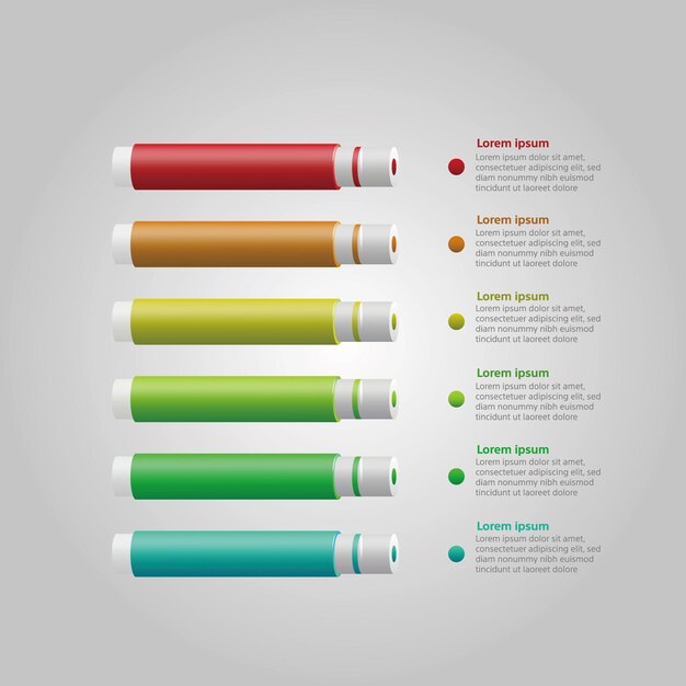 Vector modern progress symbol bright infographic