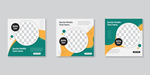 Modern promotion square web banner for social media mobile apps Elegant sale