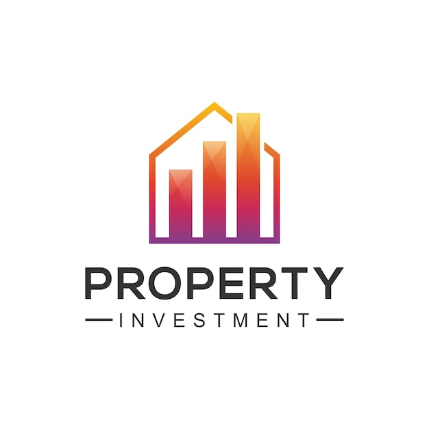 Modern Property investment logo, real estate finance,  template