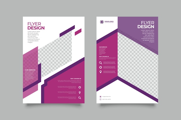 Modern purple company business flyer