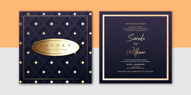 Modern purple invitation template