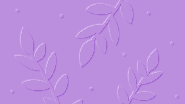 Вектор Современный фиолетовый весенний фон 3d векторный дизайн ветвей и цветов в пастельных тонах