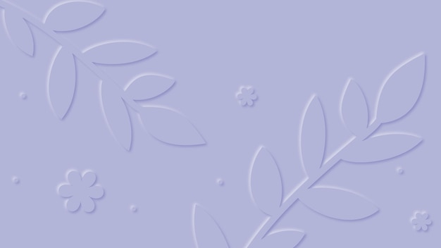 Вектор Современный фиолетовый весенний фон 3d векторный дизайн ветвей и цветов в пастельных тонах