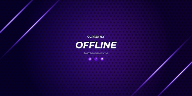 Современный фиолетовый twitch офлайн