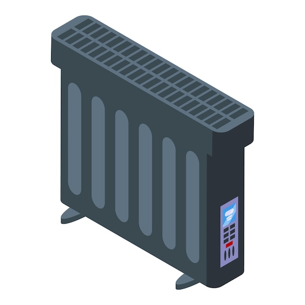 Vector modern radiator icon isometric vector room energy domestic equipment