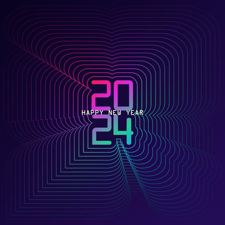 Vector modern rainbow coloured happy new year background design