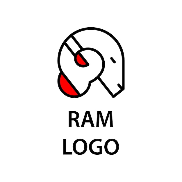 Vector modern ram logo