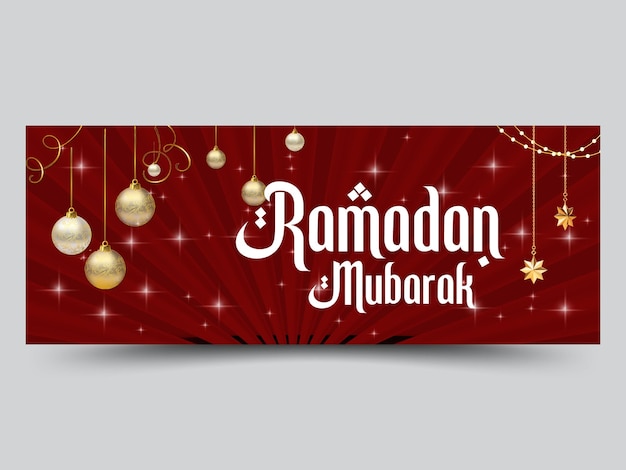 Vector modern ramadan kareem traditional islamic festival religious facebook cover