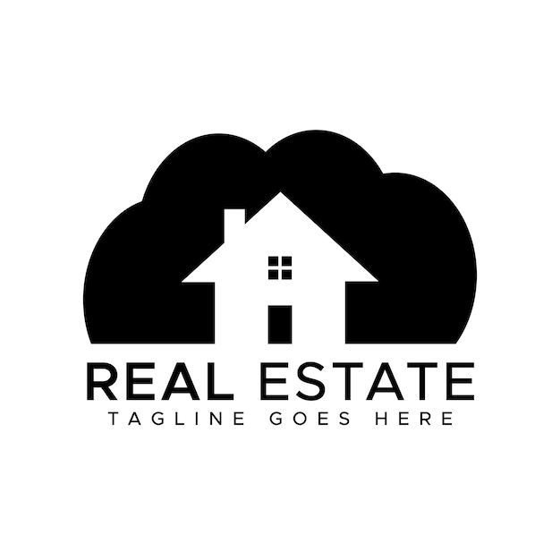 Modern real estate building logo design template