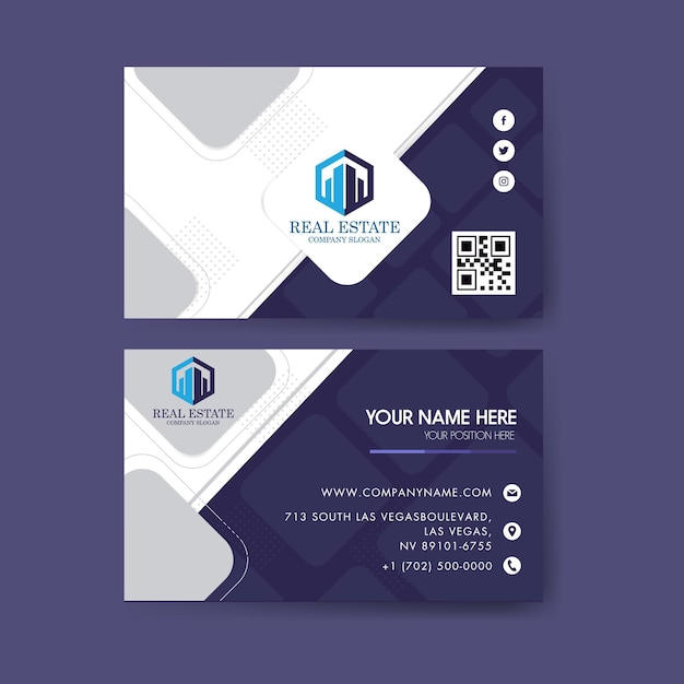 modern real estate business card
