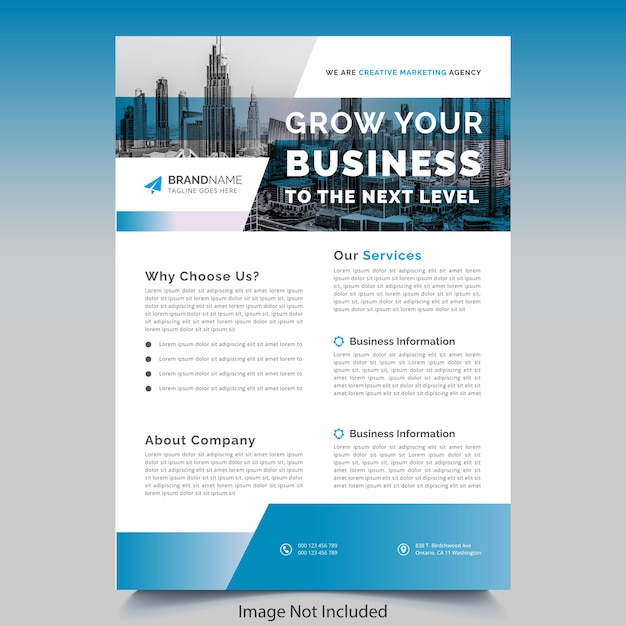 Modern Real Estate Business Flyer Design A4 Size