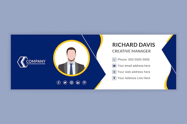 Modern real estate company email signature template