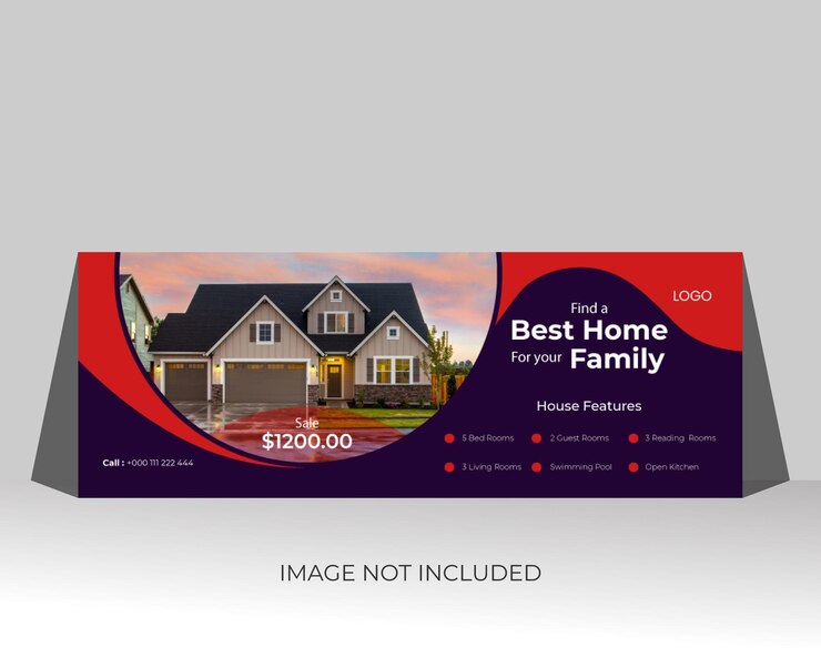 Modern real estate Facebook cover design
