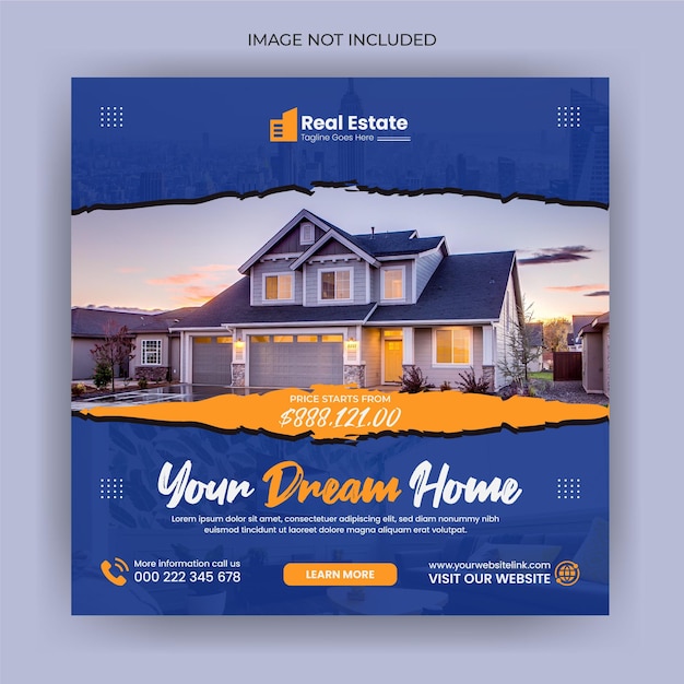 Modern Real Estate Facebook Instagram Agency Ads Banner