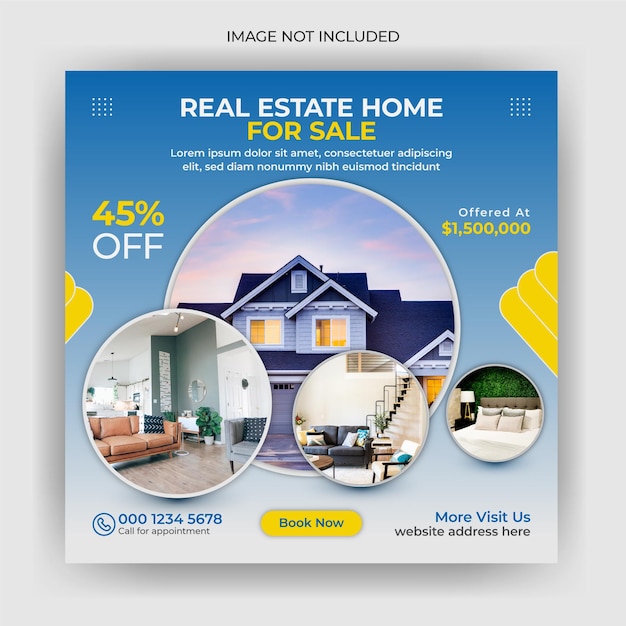 Modern real estate facebook instagram agency ads banner