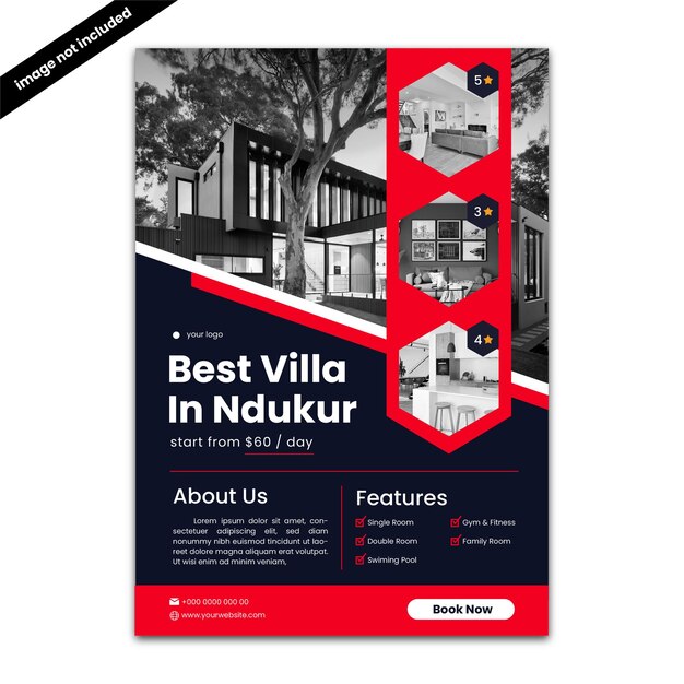 Modern real estate flyer poster template