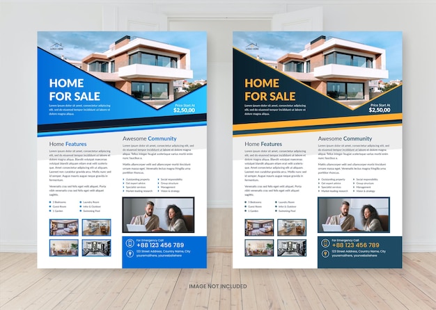 Modern real estate flyer template