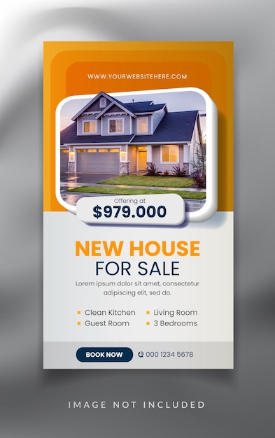 Modern real estate  home sale instagram and facebook story template