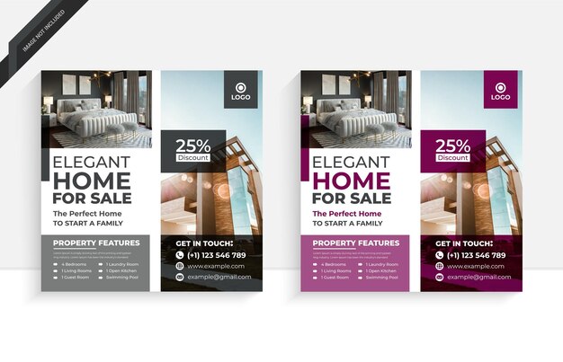 Modern real estate house property Social media design or banner promo template