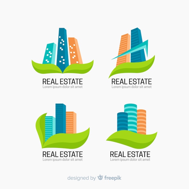 Modern real estate logo collectio