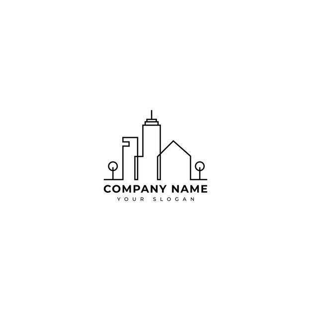 Modern Real estate logo vector design template construction logo