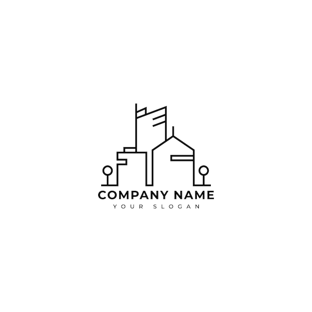 Modern Real estate logo vector design template construction logo